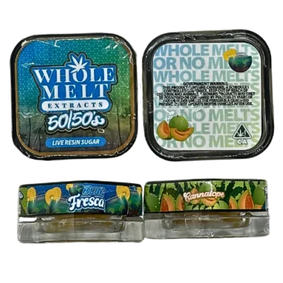 Whole Melt Extracts 50/50’s Live Resin Sugar “Blue Fresca” & “Cannalope” - Official Whole Melt Extracts