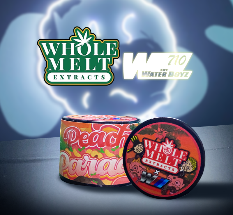 Whole Melt Extracts X the Water Boyz – Peach Paradise Live Rosin – 2GM - Official Whole Melt Extracts