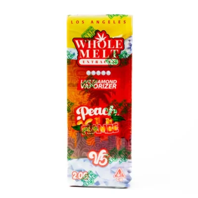 Peach Flambe Whole Melts Disposable – Sativa - Official Whole Melt Extracts