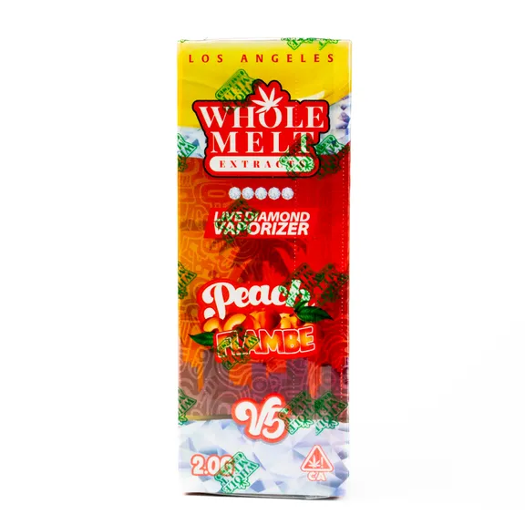 Peach Flambe Whole Melts Disposable – Sativa - Official Whole Melt Extracts