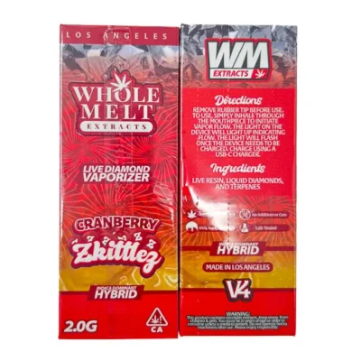 Cranberry Zkittlez Whole Melts Disposable – Hybrid - Official Whole Melt Extracts