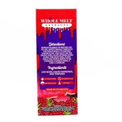 Zlush Berry Whole Melts Disposable – Indica - Official Whole Melt Extracts