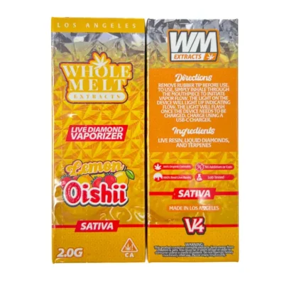 Lemon Oishii Whole Melts Disposable – Hybrid - Official Whole Melt Extracts