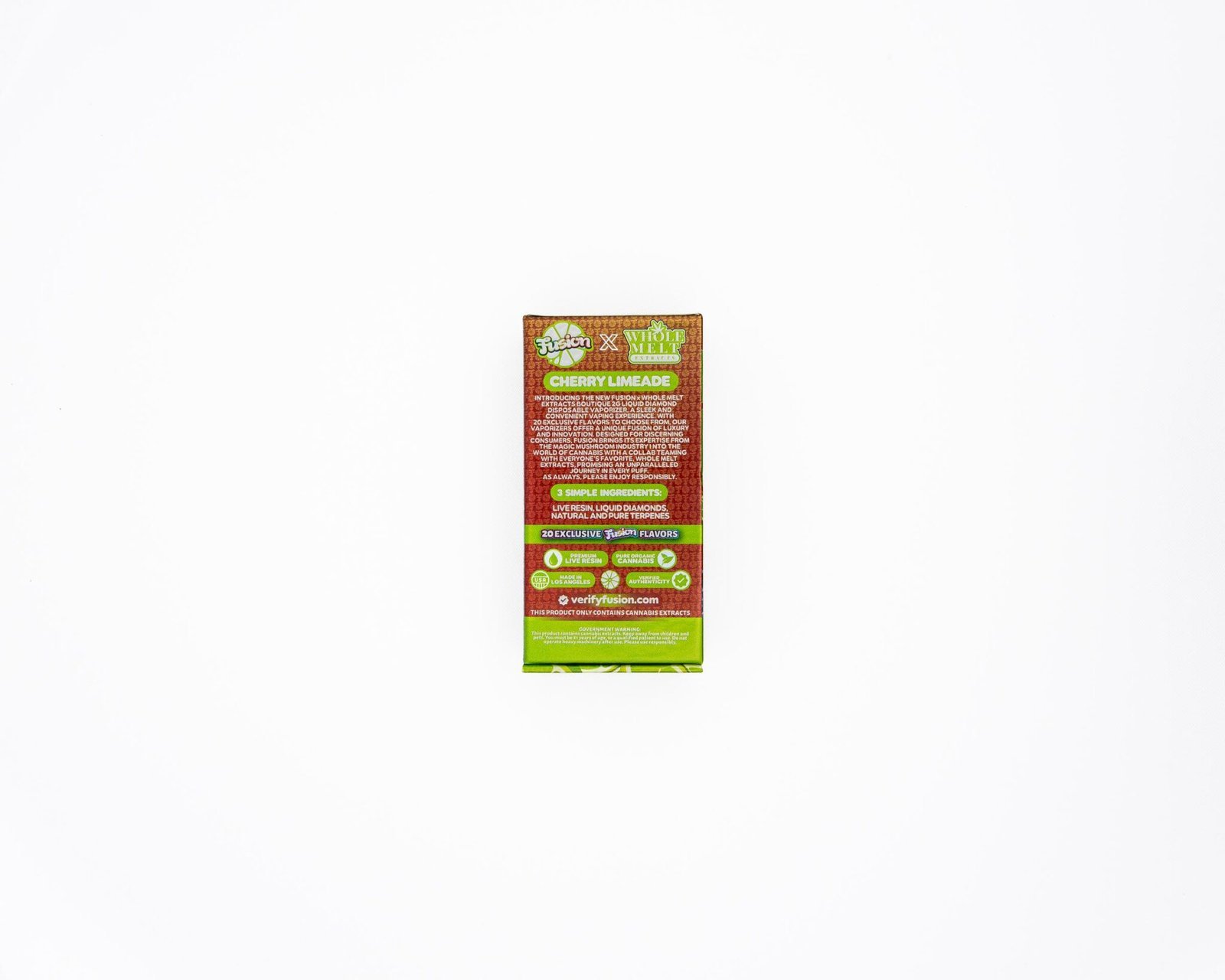 Cherry Limeade Whole Melts x Fusion – 2G Hybrid Disposable Vape - Official Whole Melt Extracts - Image 2