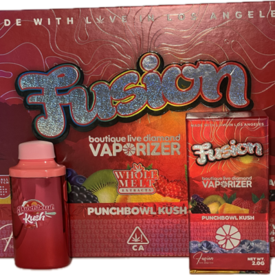 PunchBowl Kush Whole Melts x Fusion – 2G Hybrid Disposable Vape - Official Whole Melt Extracts
