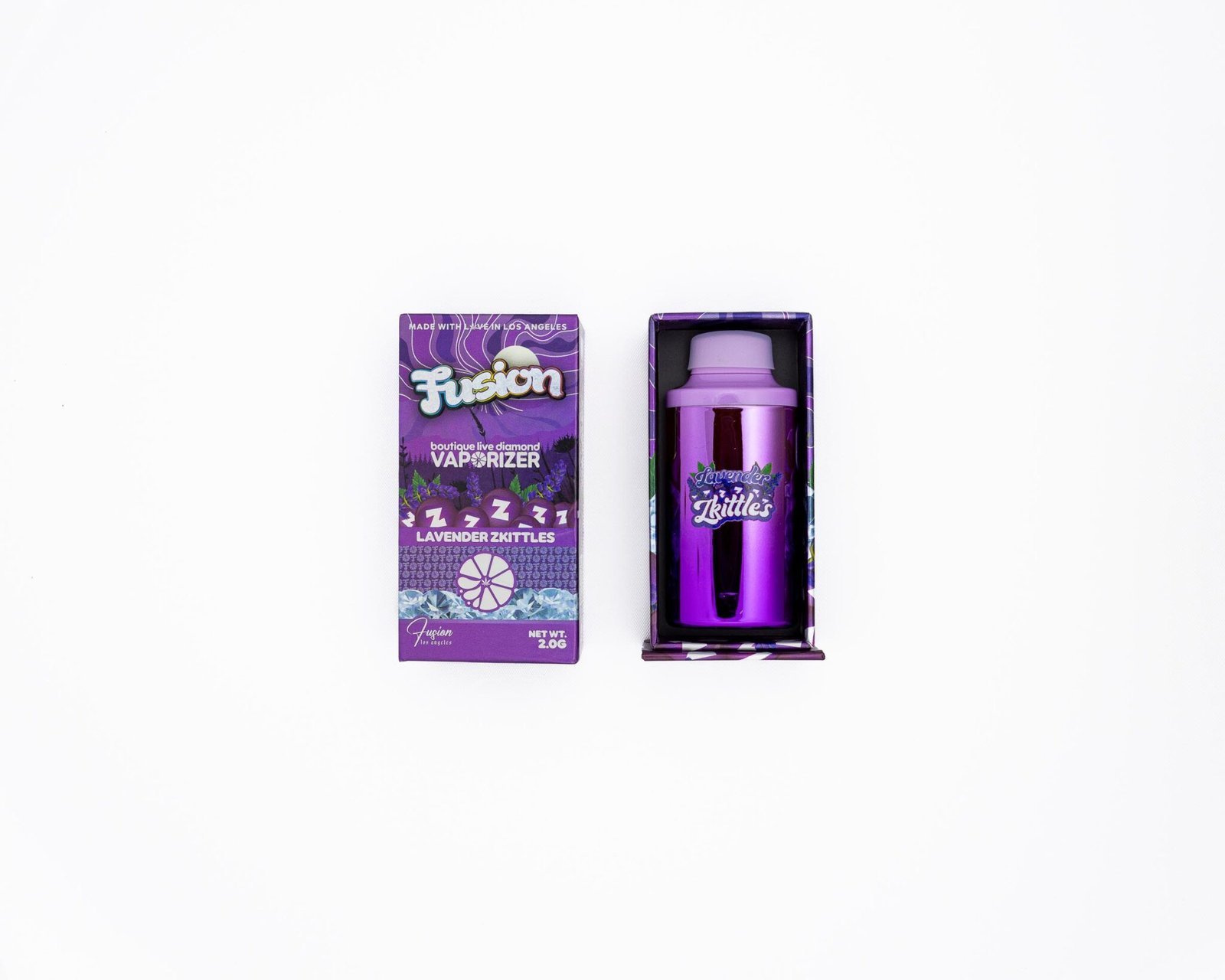 Lavender Zkittles Whole Melts x Fusion – 2G Indica Disposable Vape - Official Whole Melt Extracts - Image 3